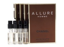CHANEL ALLURE HOMME EDT 1.5ml .05fl oz x 4 COLOGNE SPRAY SAMPLE VIALS