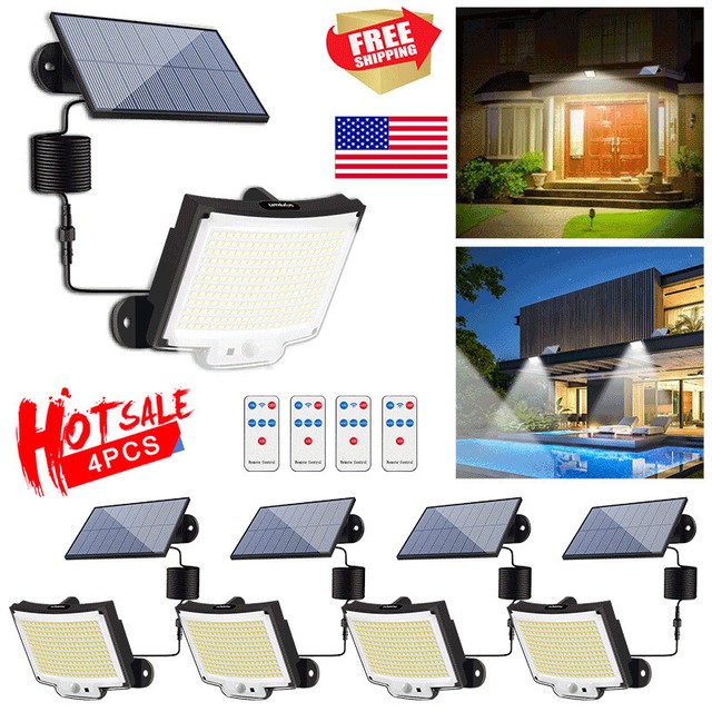 4x 280000lm 228LED Solar Street Light Outdoor Commercial Garden Yard Wall Light 4x 280000lm 228LED Solar Street Light Outdoor Commercial Garden Yard Wall Light