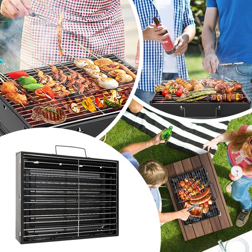 BBQ Barbecue Grill Fold Portable Charcoal Stove Camping Garden Outdoor BBQ US - Picture 16 of 26