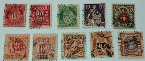 Lot 25+ Schweizer,Schweden,Norwegen 1900er Briefmarken bunt Falzstempel sehr guter Zustand - Bild 2 von 5