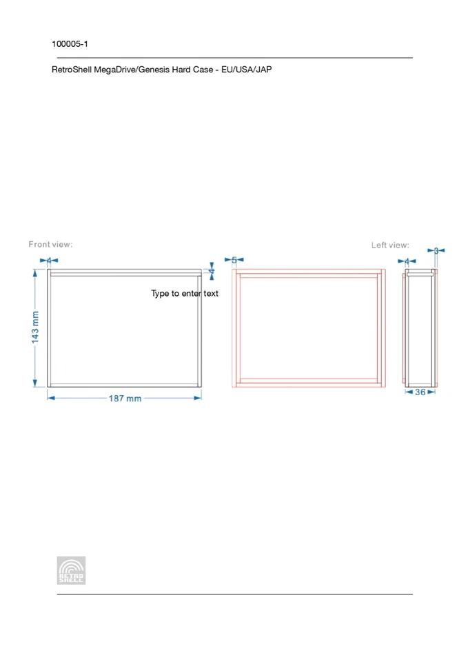 RetroShell Sega Megadrive Premium Retro Video Game Box Protective Case / Protect - Image 4 of 4