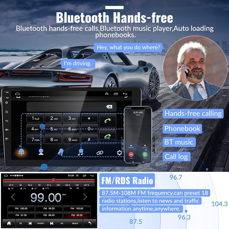 Radio GPS Android 14 Para Ford F-250/F-350 Super Duty 2006-2014 - Pantalla 7" Con Apple CarPlay Y Android Auto