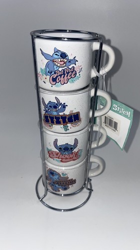 Disney LILO AND STICH Stackable espresso Mugs NEW - Picture 2 of 3