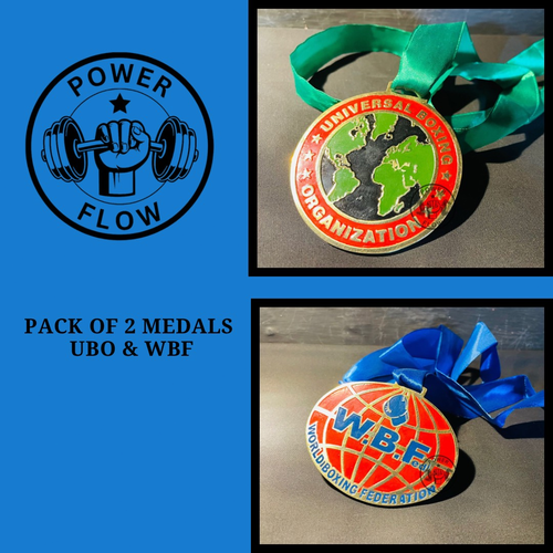 Pack de 2 Anillos Revista Campeonato de Boxeo Medalla y UBO Boxeo Medalla de Latón Adulto - Imagen 1 de 5
