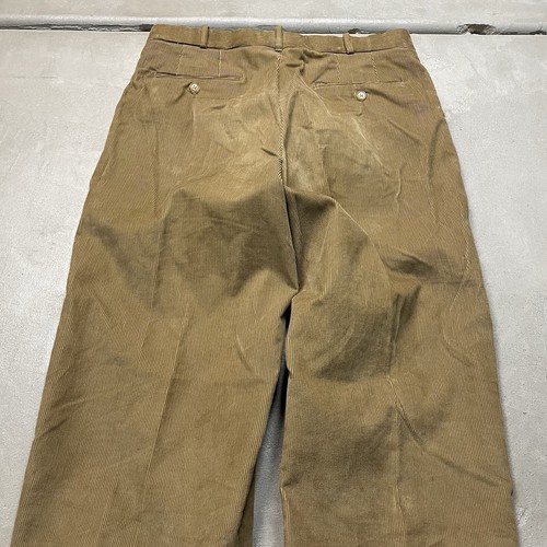 Vintage Lands’ End Corduroy Pants 90s Tan 33x33 Baggy Loose Straight - Picture 5 of 11
