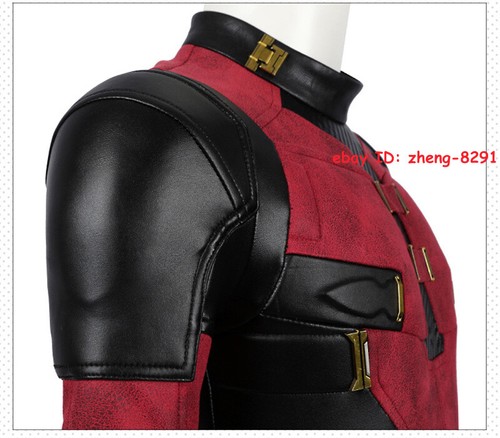 2025 NEW Kids Deadpool 3 Jumpsuit Outfit Cosplay Costume Suit Halloween Full Set - Picture 12 of 28