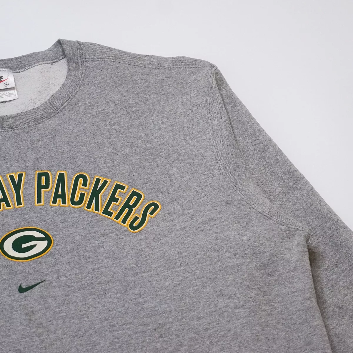 Nike Mens Grey Vintage Green Bay Packers NFL Sweatshirt Size XXL