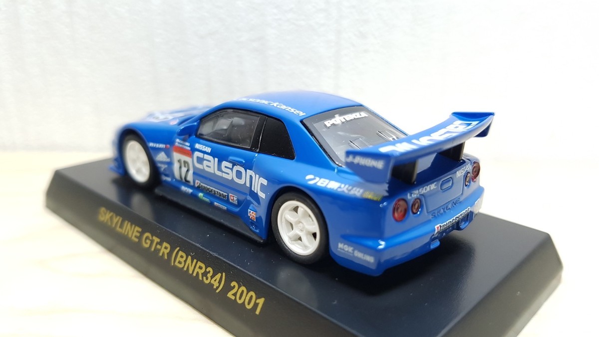 1/64 Kyosho 2001 CALSONIC NISSAN SKYLINE GT-R BNR34 R34 #12