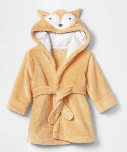 Cloud Island Fox Plush Hooded Bath Robe baby Orange 6-9 months Small New infant - 第 3/7 張圖片