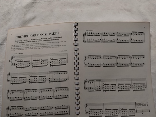 C. L. Hanon - Il Pianista Virtuoso 60 Esercizi 1971 Libro Musicale Completo - Foto 4 di 6