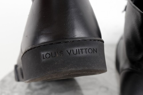 Herren Louis Vuitton Schwarz Grau Monorgam Leder Hoch Turnschuhe UK9,5 US10,5 - Bild 5 von 18