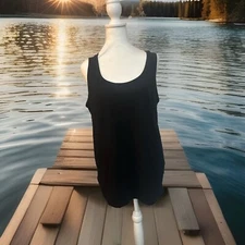 BRAND NEW! Black Soft & Comfy Lounge Or Exercise Racer back Tank Aveto Plus 2XL