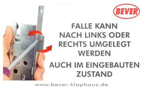 Einsteckschloss mit Schlosskasten Rohr 30 mm und 40 mm Dorn 55 mm Bever - Bild 7 von 8