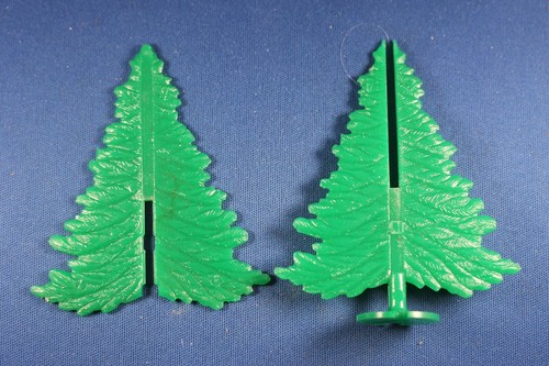 Plasticville - O/S TR-6 - 3 Spruce Trees - WHITE & Green - Excellent+++ - Picture 9 of 11