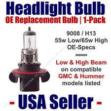 Headlight Bulb High/Low OE Replacement Fits Listed GMC & Hummer Models - 9008