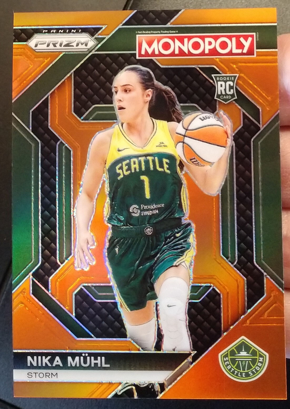 NIKA MUHL Rookie Orange Prizm /124 2024 Panini WNBA Monopoly Insert WNBA26 SP RC