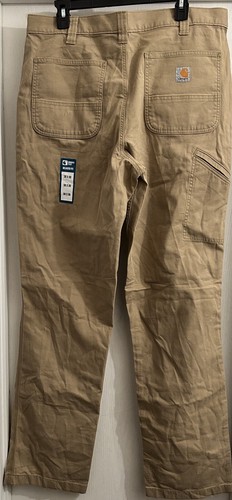 Neu Khaki Carhartt Rugged Flex Relaxed Fit Canvas Arbeitshose Herren 36x36 - Bild 2 von 8
