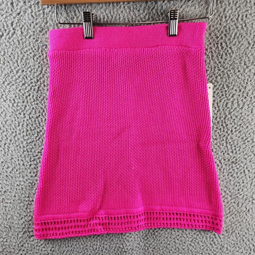 AQUA Crochet Skirt Girls' XL 14/16Hot Pink Elasticized Waistband Pull On Style - Picture 3 of 12