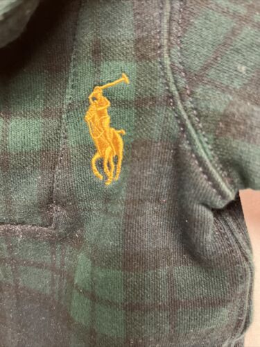 Raro Polo Bebé Infantil de Una Pieza Ralph Lauren Reloj Negro Escudo a Cuadros Algodón/Poliéster - Imagen 7 de 12