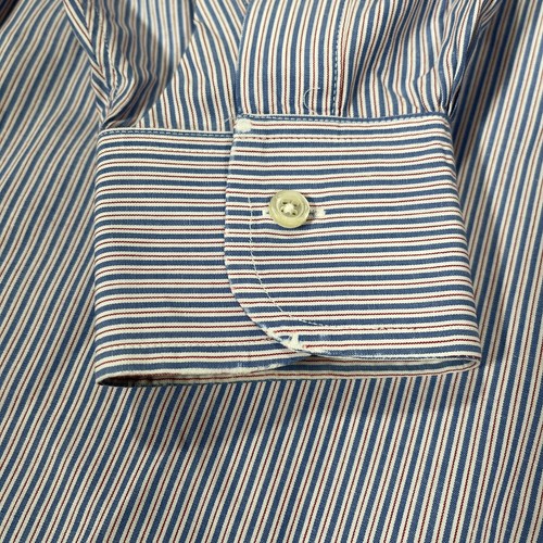 Brooks Brothers MakersMen's Light Blue White Red Striped Cotton Dress Shirt 15-2 - Picture 5 of 8