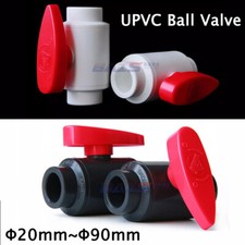 UPVC Ball Valve Control Valve On/Off Valve For Fish Tank Φ20mm~Φ90mm White/Grey