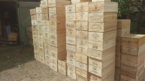 Wooden Wine Box Crate ~ 12 bottle French Genuine Storage Drawer Planter Hamper * - Picture 7 of 11