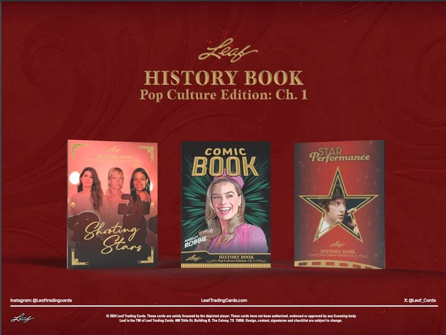 2024 Leaf History Book Pop Culture Edition Chapter One Hobby Box (&)