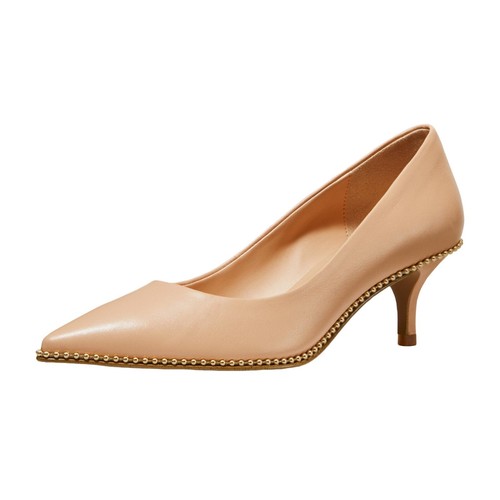 Coach Women's Jackie Leather Pump, Beechwood, 7.5