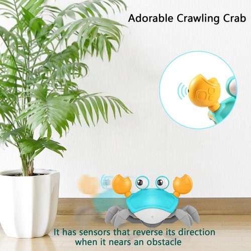 Crawling Crab Baby Toy - Infant Tummy Time Toys for 3-6 6-12 Learning Crawl 9... - Picture 2 of 7