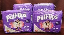 Pull-Ups Lot Of 4 Disney Junior Minnie 2T-3T 16-34 lbs 23 Train Pants 92 Total 