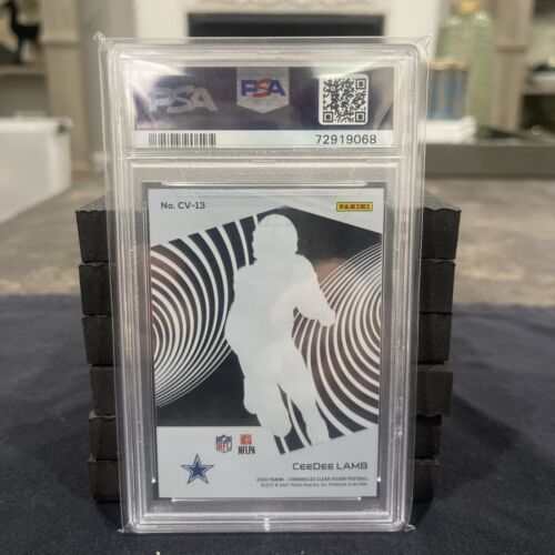 2020 Panini Chronicles - Clear Vision Rookies #CV-13 CeeDee Lamb PSA 9 - Picture 2 of 2