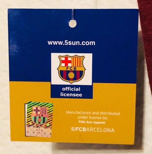 Camiseta roja borgoña con licencia oficial FCB Barcelona 1899 grande para hombre nueva con etiquetas - Imagen 4 de 4