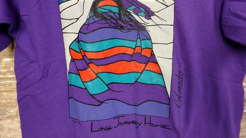 Vintage Native American Long Road Home Single Stitch TShirt 1990 Y2K Large - Picture 5 of 10