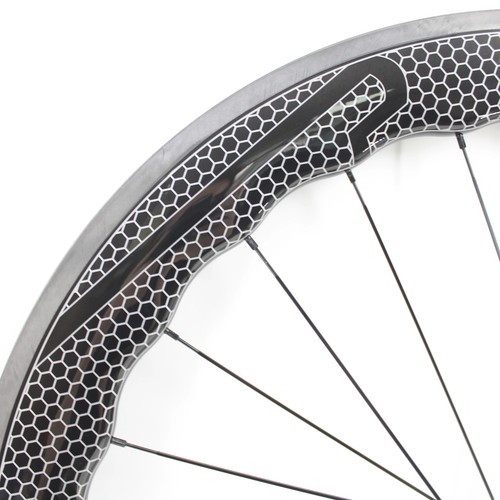 700C Road Bike Carbon Wheelset Clincher Tubeless 60/65mm Wave Rims 25mm Width - Picture 5 of 29