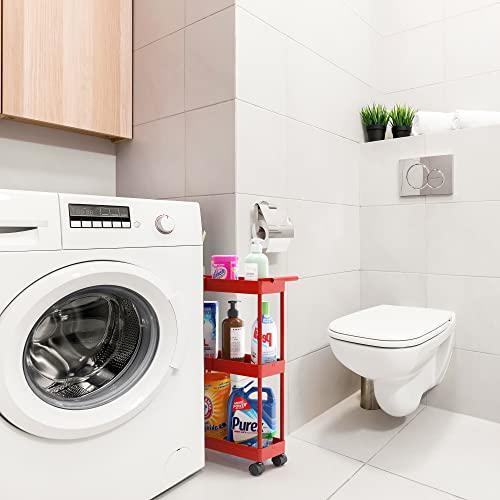 SimpleHouseware Küchenwagen Aufbewahrung 3 Ebenen schlanke/super schmale Regale mit - Bild 2 von 9