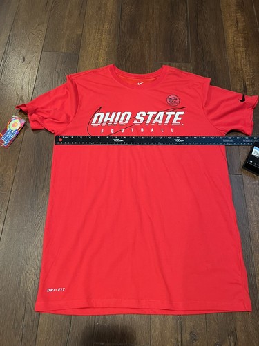Nike Ohio State Buckeyes Football Dri-fit T Shirt Mens Size M Medium Red - Picture 7 of 8