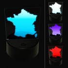 France Country Solid 3D Illusion LED Night Light Sign Lamp