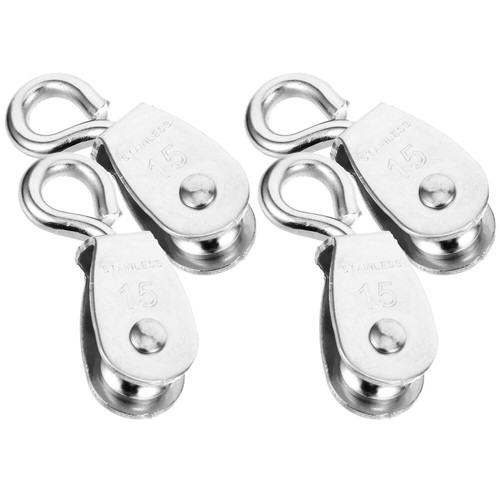 4Pcs Lifting Pulley Miniature Wire Rope Pulley for DIY Projects - Picture 5 of 12
