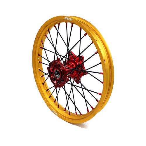 Llantas doradas KKE 21/19 ruedas rojas fundidas para Honda CRF250R 450R CR125R 250R 2004-2012 - Imagen 9 de 12