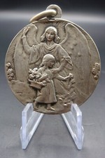 CONGREGATION OF THE SAINT ANGELS RARE VINTAGE BEAUTIFUL RELIGIOUS LARGE MEDAL