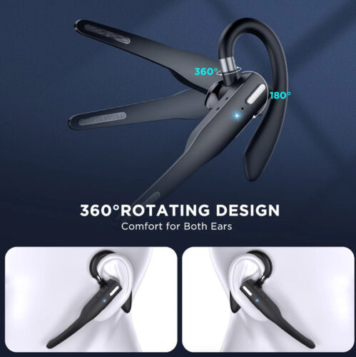 Bluetooth 5.0 Earpiece Wireless Headset Noise Cancelling Earbuds Driving Trucker - Picture 11 of 11