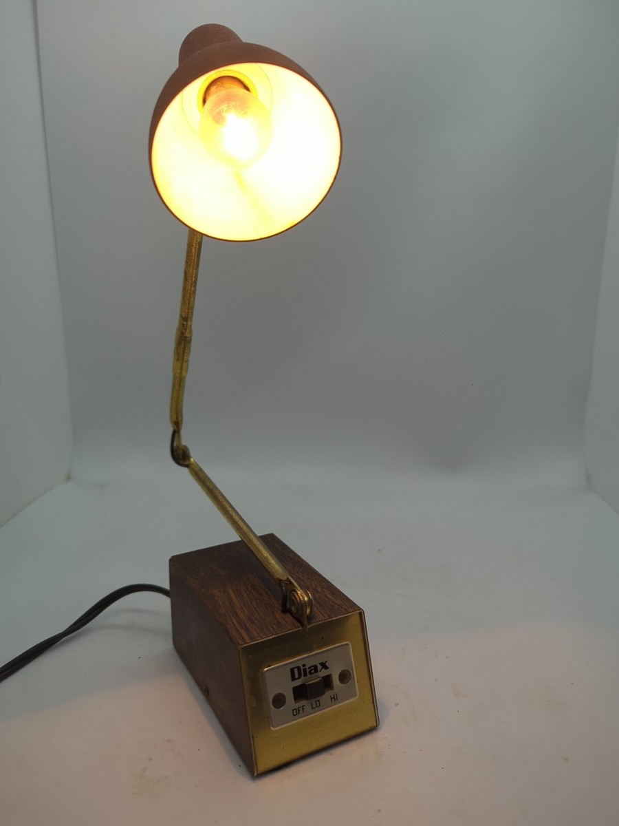 Vintage Tensor Diax Desk Lamp Model #4975 USA Made Working