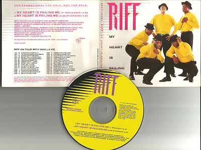 Men of Vizion RIFF My Heart is Failing Me w/7 INCH RADIO EDIT PROMO DJ CD Single