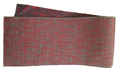 Upholstery Fabric Swatch. Dark Shades Of Reds & Blue-gray 18.25" X 4". #13 U - Picture 4 of 4