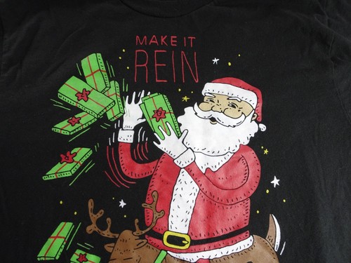 Holiday Time Make It Rein Christmas Shirt Size M (38-40) - Picture 4 of 8