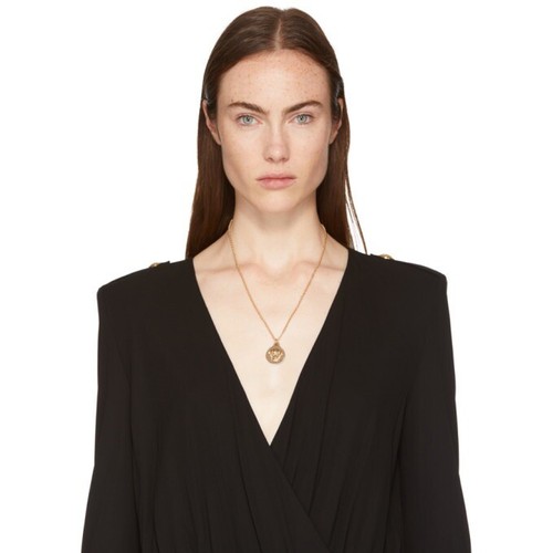 Versace Medusa Gold Coin Pendant Necklace Women/ Men NWT With box - Picture 3 of 13