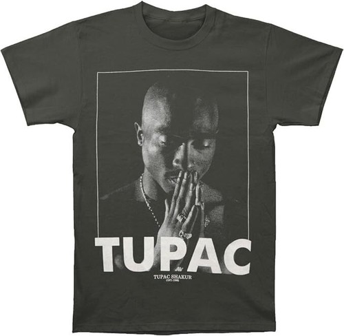 Tupac Hip Hop T-shirt - 2pac Middle Finger, Praying, Against the World -Official - Afbeelding 5 van 8