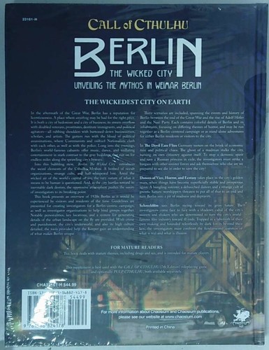Berlin: The Wicked City (Call of Cthulhu Roleplaying) - Picture 2 of 2