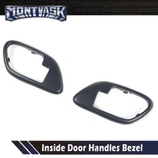 Inside Interior Door Handle Trim Bezels Blue Fit For 1995-1999 Chevy GMC Truck