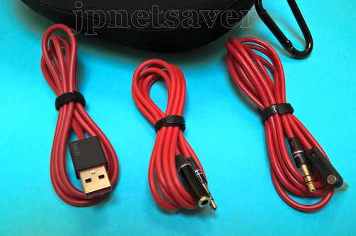 Hard Case + 3 Accessory CABLES for BEATS STUDIO 2, STUDIO 3, SOLO HD Headphones - Picture 2 of 4